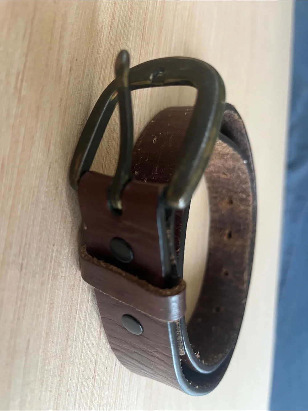 Genuine Leather Classic Brown Boy’s Belt with Metal Buckle